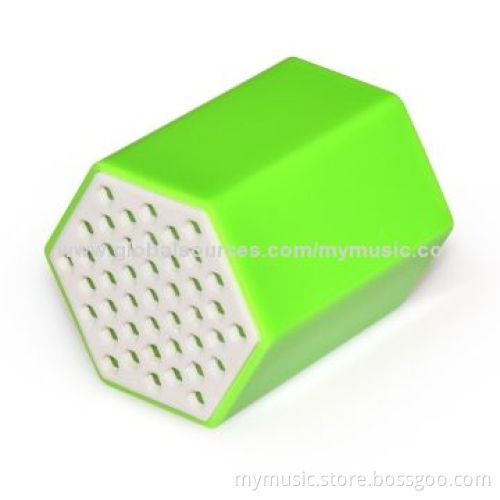 Simple and Fashionable Portable Bluetooth Mini Speaker with Hexagon Shape and 2.0W Output